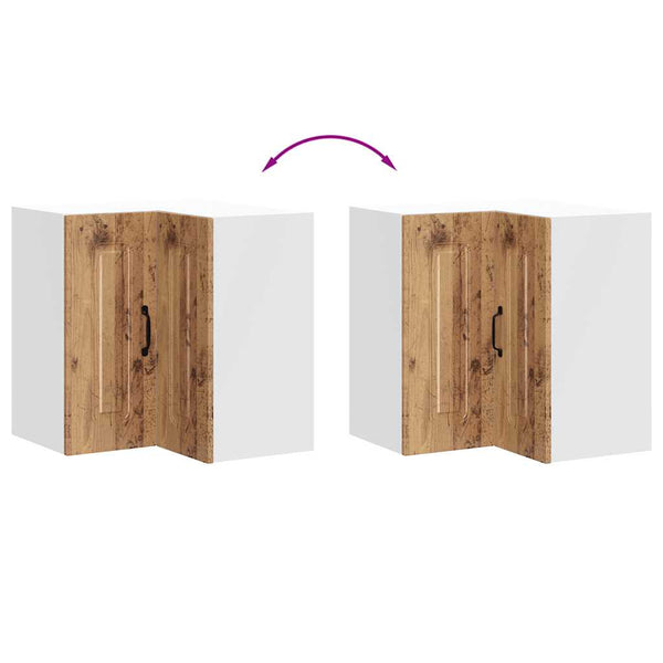 Küchen Eckhängeschrank Altholz-Optik