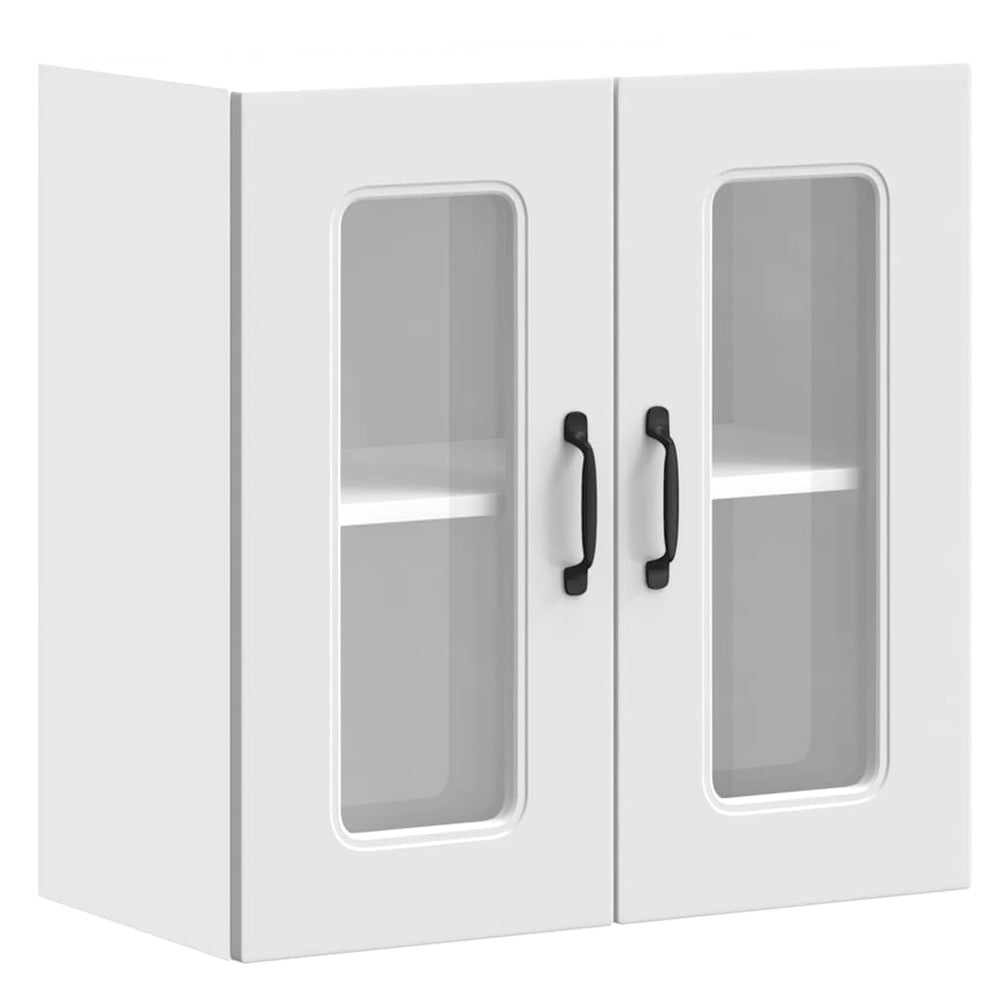 Küchen-Hängeschrank Kalmar Weiß mit Glastür