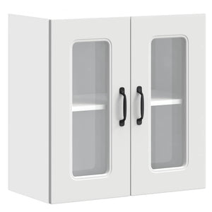 Küchen-Hängeschrank Kalmar Weiß mit Glastür