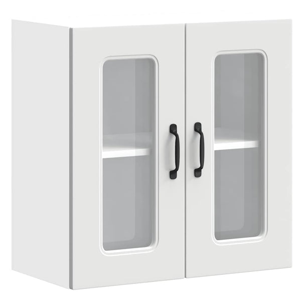 Küchen-Hängeschrank Kalmar Weiß mit Glastür