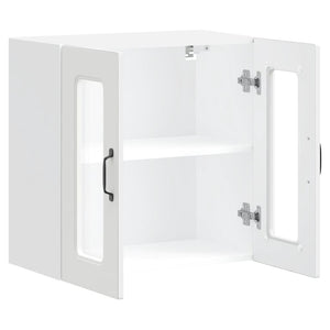 Küchen-Hängeschrank Kalmar Weiß mit Glastür