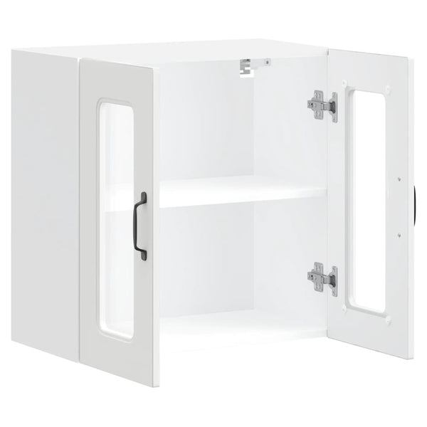 Küchen-Hängeschrank Kalmar Weiß mit Glastür