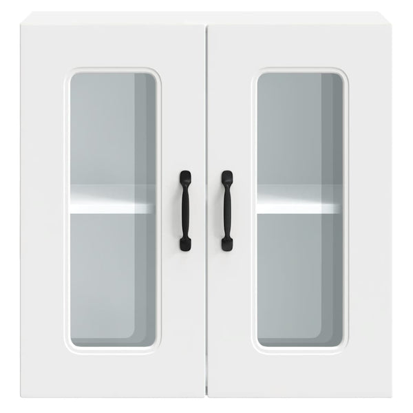 Küchen-Hängeschrank Kalmar Weiß mit Glastür