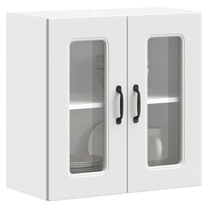 Küchen-Hängeschrank Kalmar Weiß mit Glastür