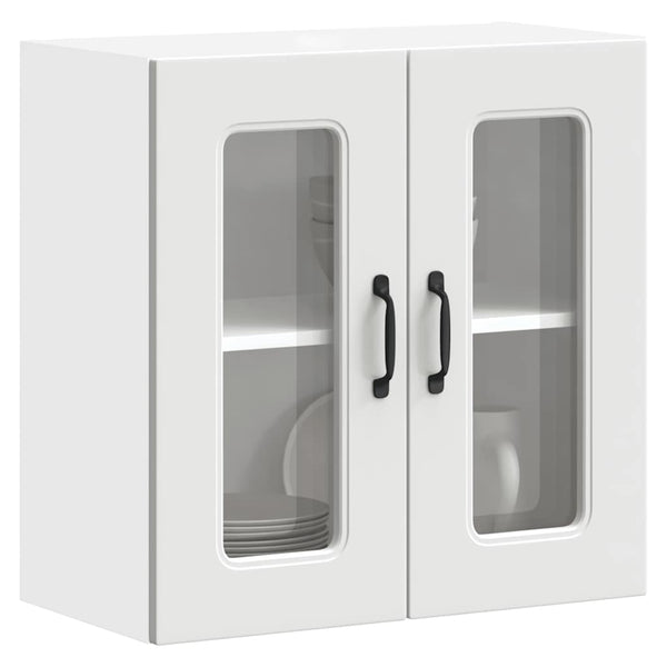 Küchen-Hängeschrank Kalmar Weiß mit Glastür