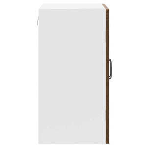 vidaXL Kalmar Kitchen Wall Cabinet with Glass Door Brown Oak Look