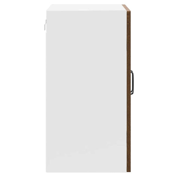 vidaXL Kalmar Kitchen Wall Cabinet with Glass Door Brown Oak Look