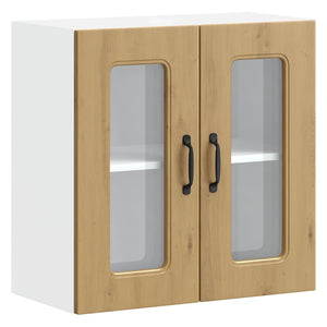 Küchen-Hängeschrank Kalmar Eiche mit Glastür