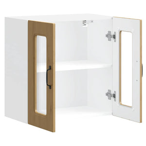 Küchen-Hängeschrank Kalmar Eiche mit Glastür