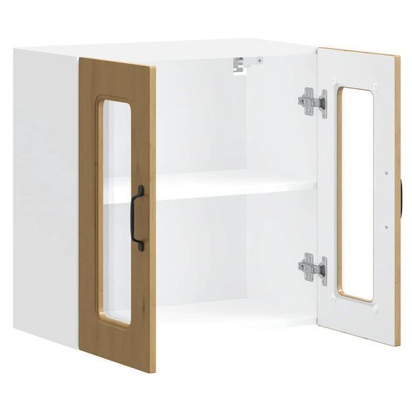 Küchen-Hängeschrank Kalmar Eiche mit Glastür