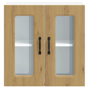 Küchen-Hängeschrank Kalmar Eiche mit Glastür