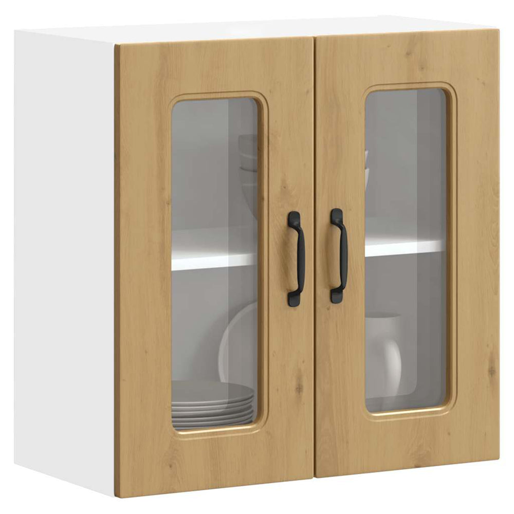 Küchen-Hängeschrank Kalmar Eiche mit Glastür