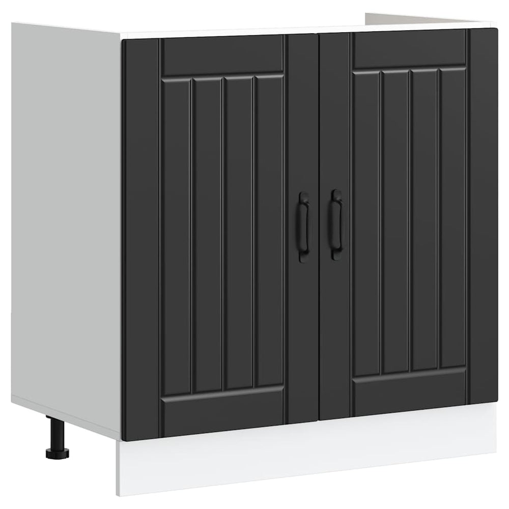 Spülenunterschrank Lucca, Schwarz