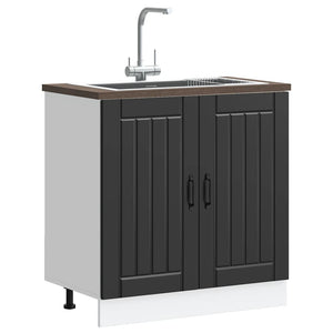 Spülenunterschrank Lucca, Schwarz