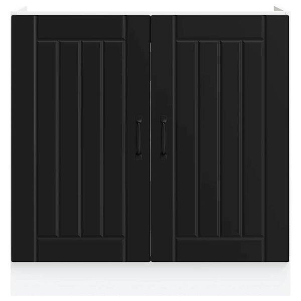 Spülenunterschrank Lucca, Schwarz