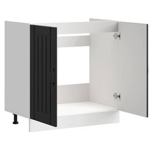Spülenunterschrank Lucca, Schwarz