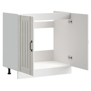 Spülenunterschrank Lucca, Hochglanz Weiß