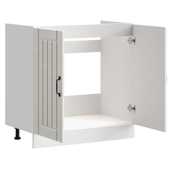 Spülenunterschrank Lucca, Hochglanz Weiß
