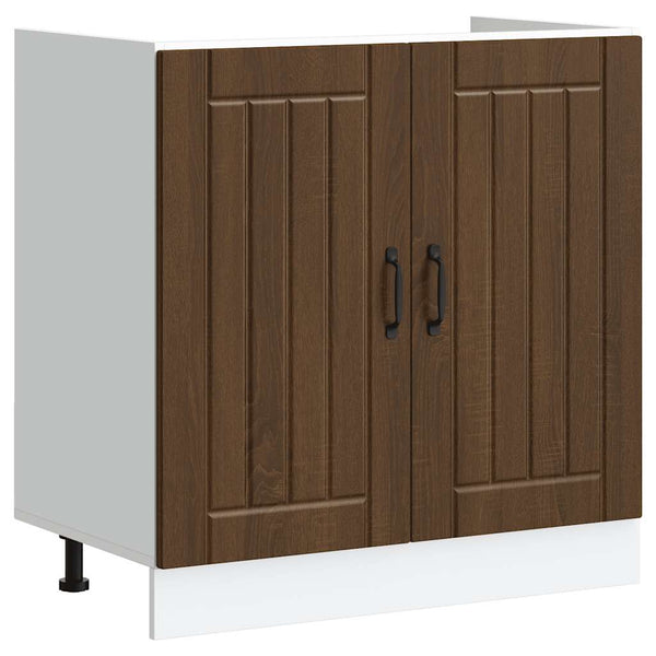 Spülenunterschrank Lucca Braun Eichenoptik
