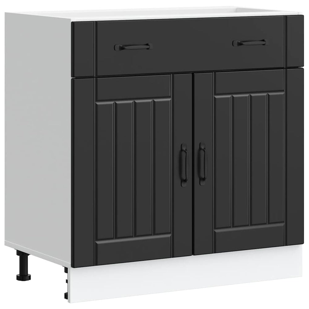 Küchen Unterschrank Lucca Schwarz