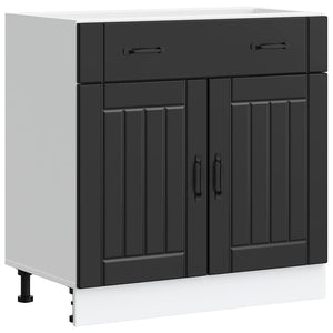 Küchen Unterschrank Lucca Schwarz