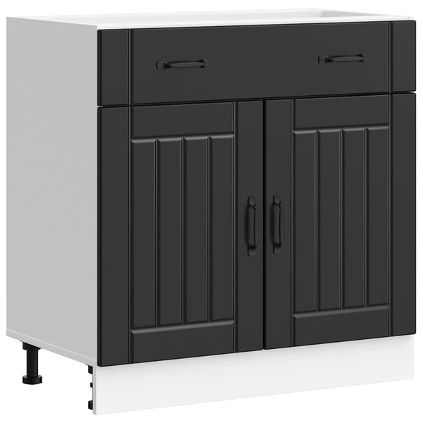 Küchen Unterschrank Lucca Schwarz