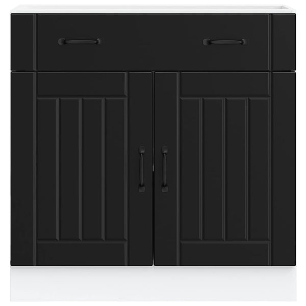 Küchen Unterschrank Lucca Schwarz