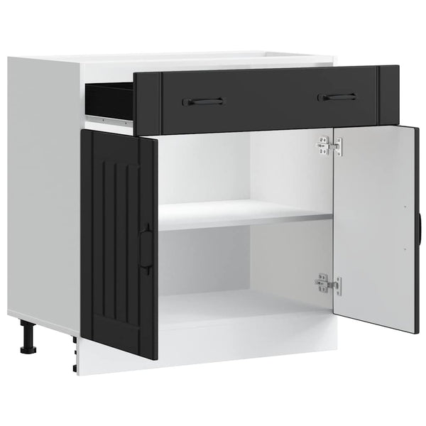 Küchen Unterschrank Lucca Schwarz