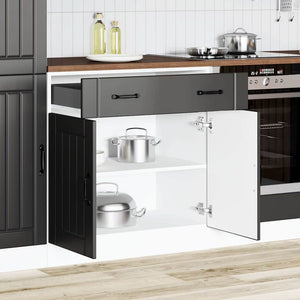 Küchen Unterschrank Lucca Schwarz