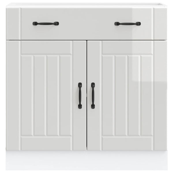 Küchen Unterschrank Hochglanz Weiß