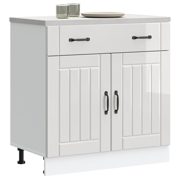 Küchen Unterschrank Hochglanz Weiß