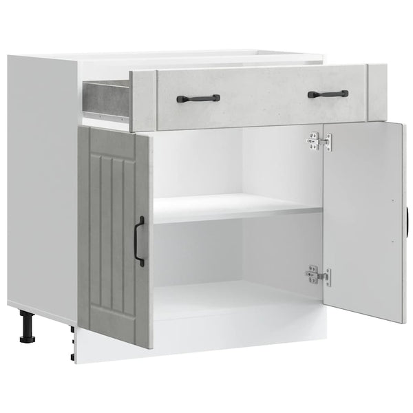 Küchen Unterschrank Betongrau