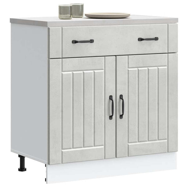 Küchen Unterschrank Betongrau
