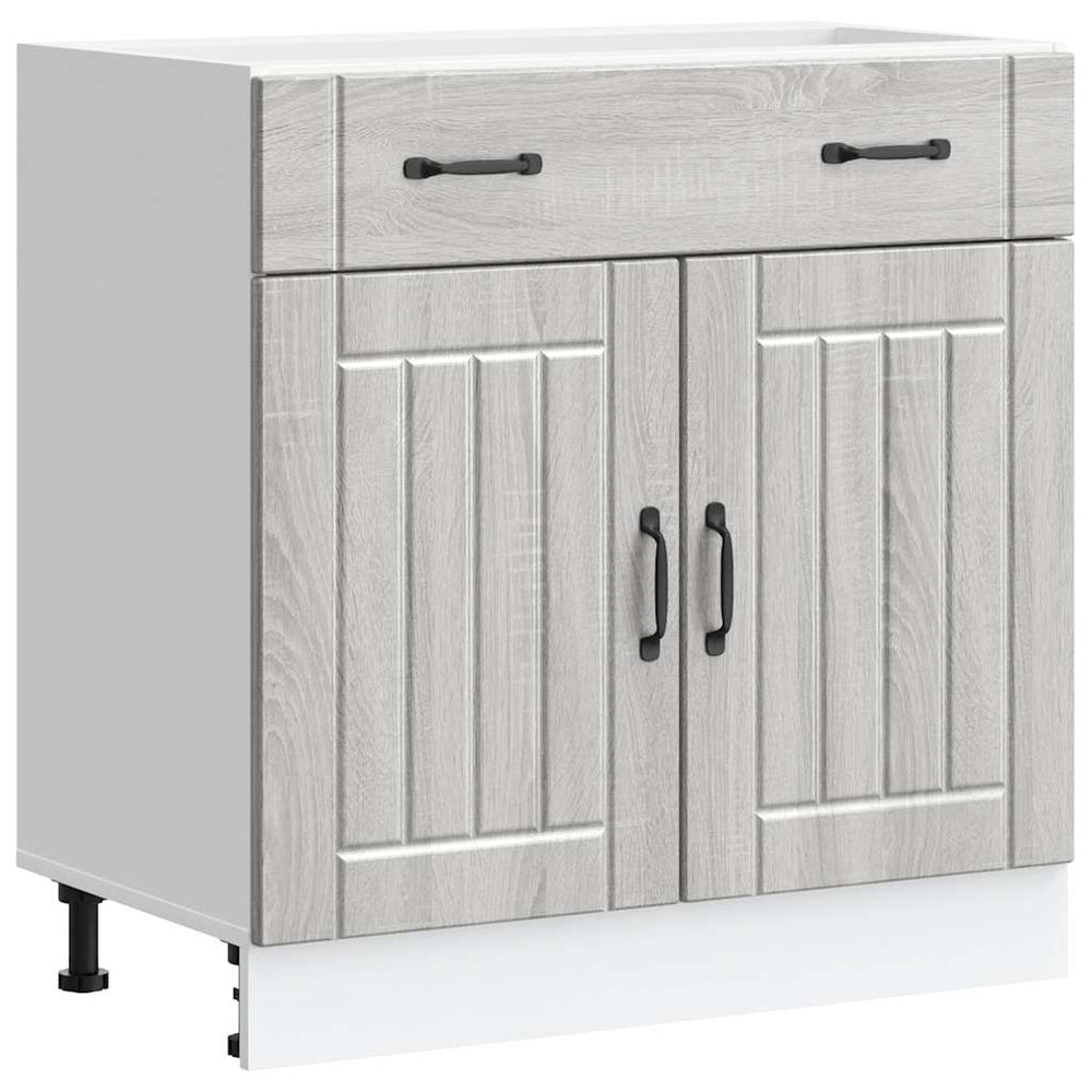 Küchen Unterschrank Grau Sonoma Holz