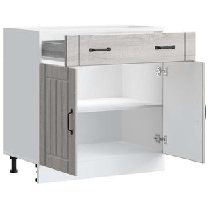 Küchen Unterschrank Grau Sonoma Holz