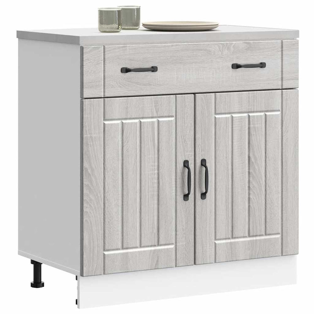 Küchen Unterschrank Grau Sonoma Holz