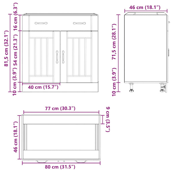 Küchen Unterschrank Artisan Eiche