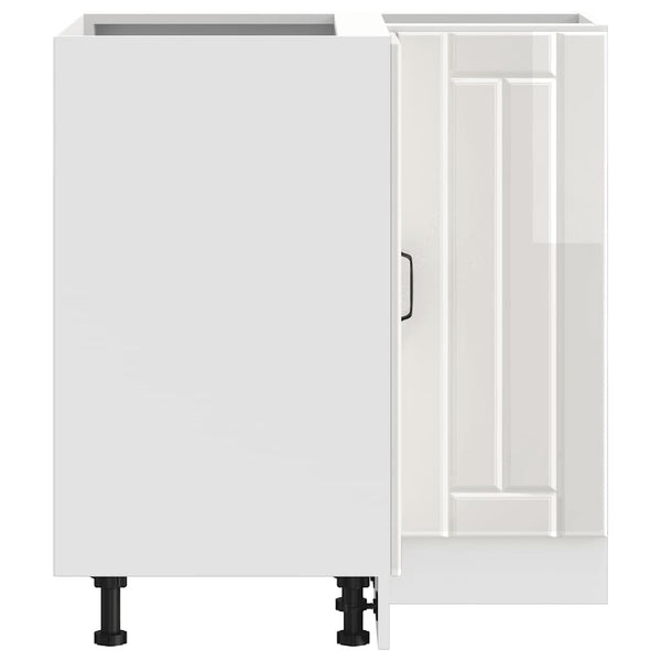 Küchen Eckunterschrank Hochglanz Weiß