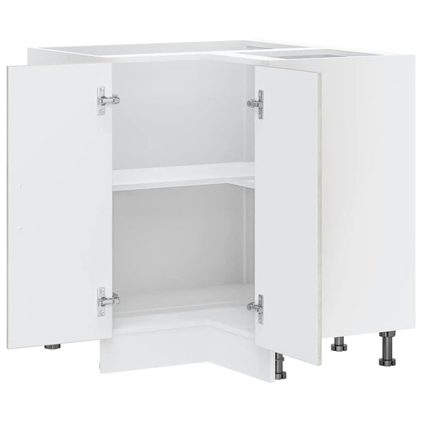 Betongrauer Küchen-Eckunterschrank Lucca