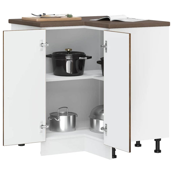 Küchen Eckunterschrank Räuchereiche