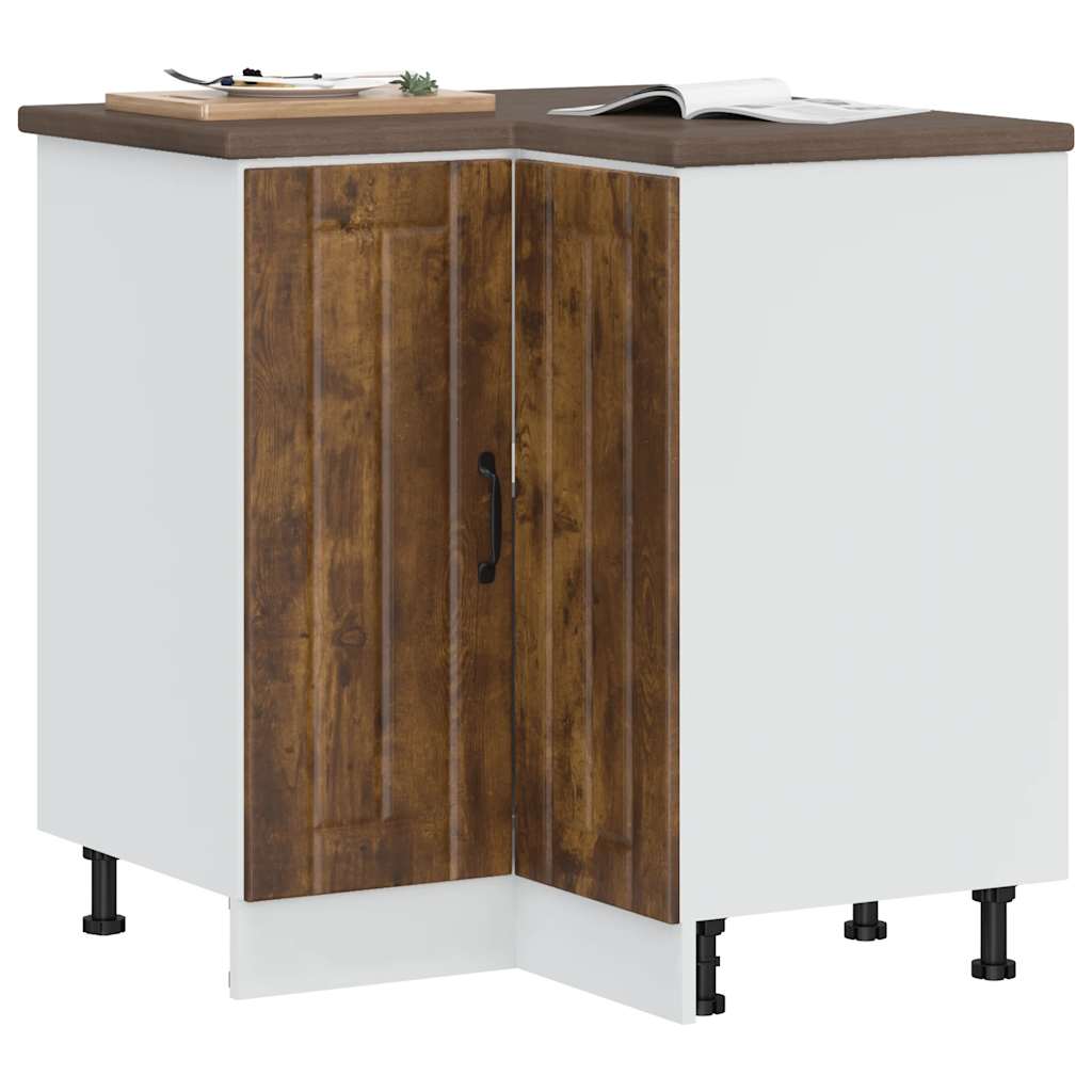 Küchen Eckunterschrank Räuchereiche