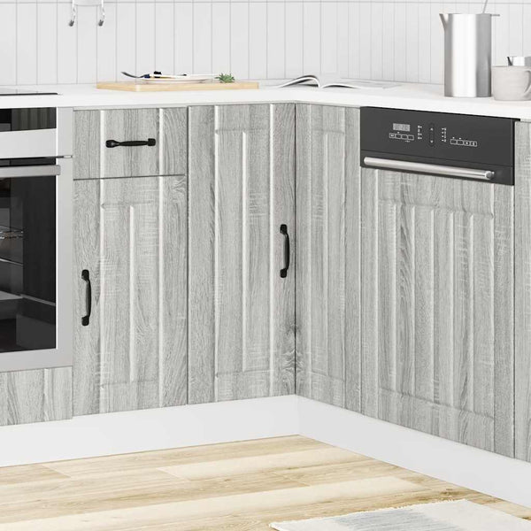 Küchen Eckunterschrank Grau Sonoma