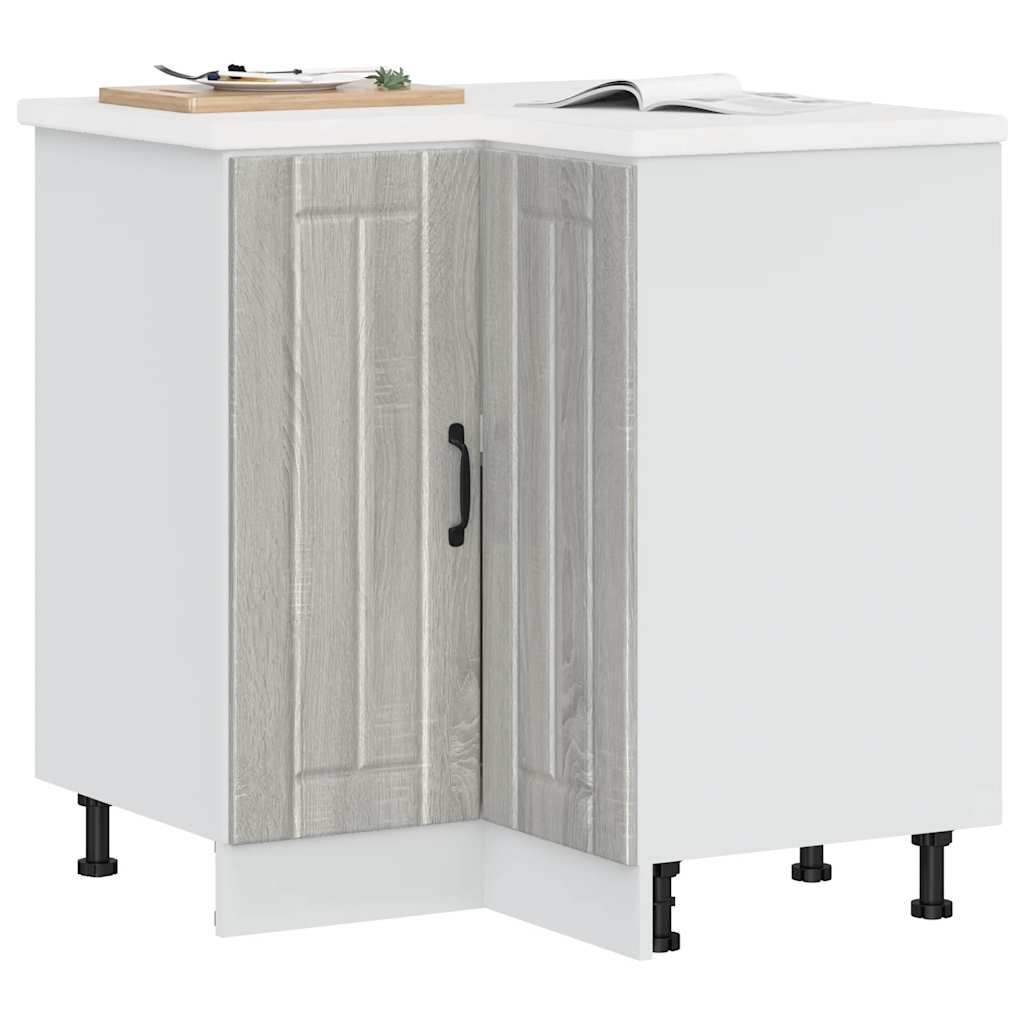 Küchen Eckunterschrank Grau Sonoma