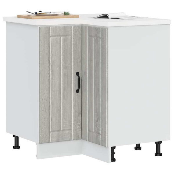 Küchen Eckunterschrank Grau Sonoma