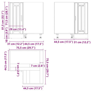 Eckunterschrank Küche Lucca Eichen-Optik