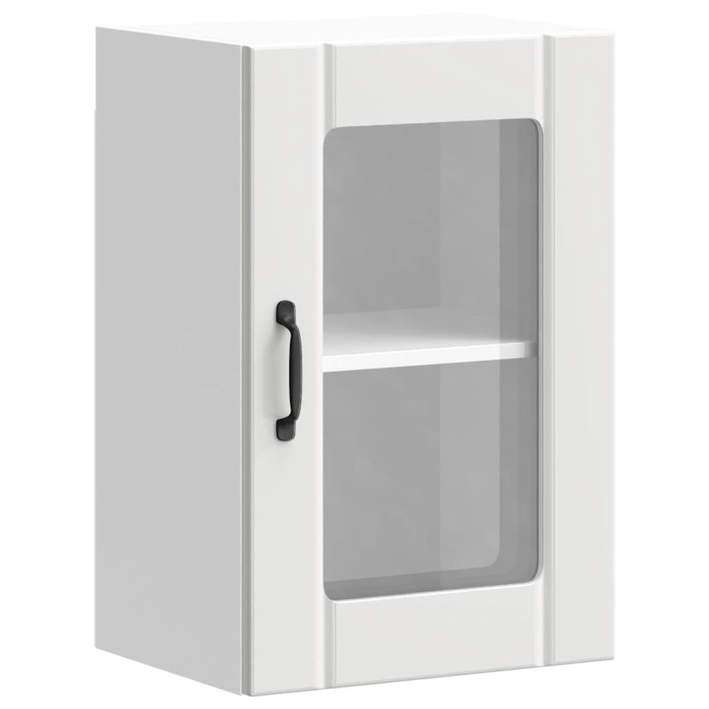 Küchen Hängeschrank Lucca Weiß mit Glastür
