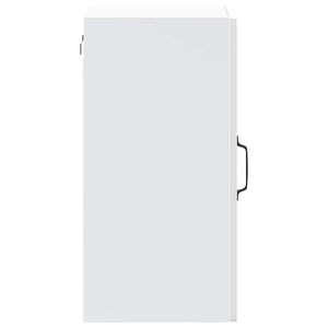 vidaXL Meuble haut de cuisine Lucca blanc avec porte vitrée