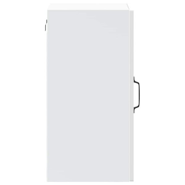 vidaXL Meuble haut de cuisine Lucca blanc avec porte vitrée