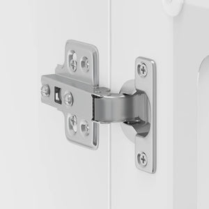 vidaXL Meuble haut de cuisine Lucca blanc avec porte vitrée