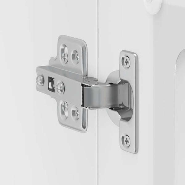 vidaXL Meuble haut de cuisine Lucca blanc avec porte vitrée
